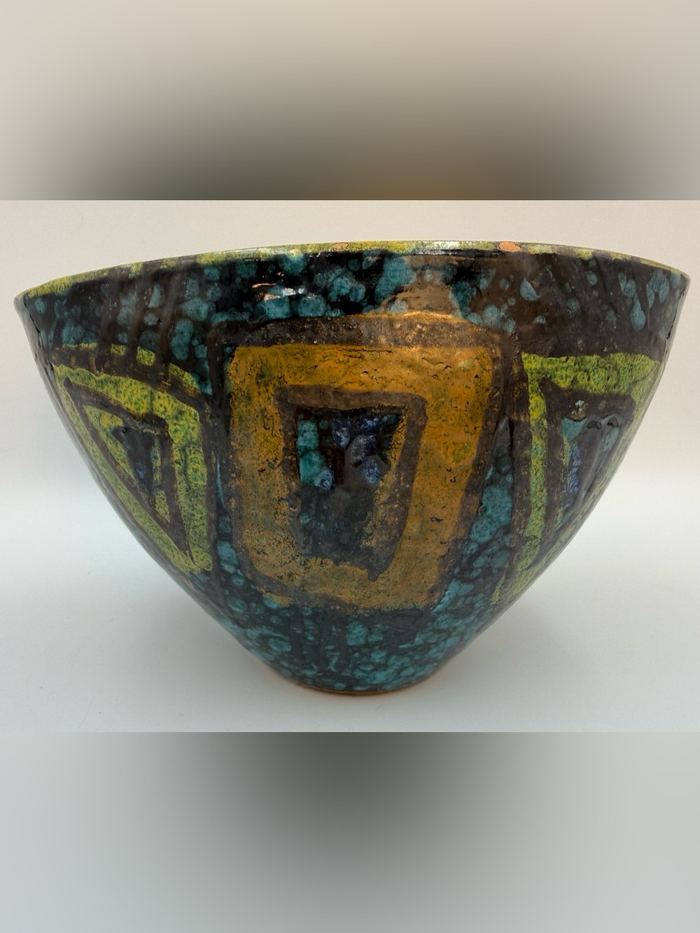 Vintage Italian Ceramic Vase Mid Century Modern